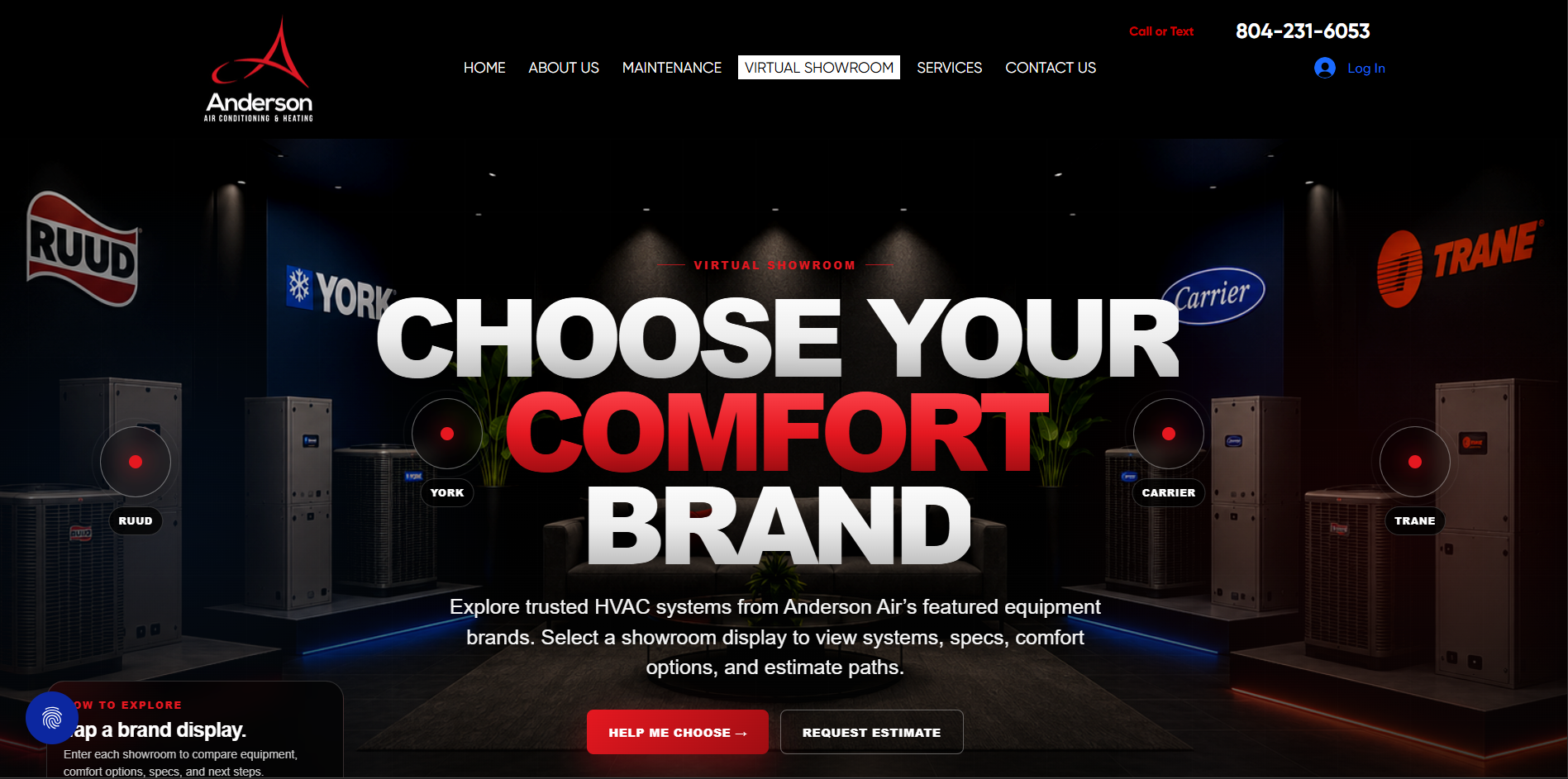 Anderson HVAC Virtual Showroom